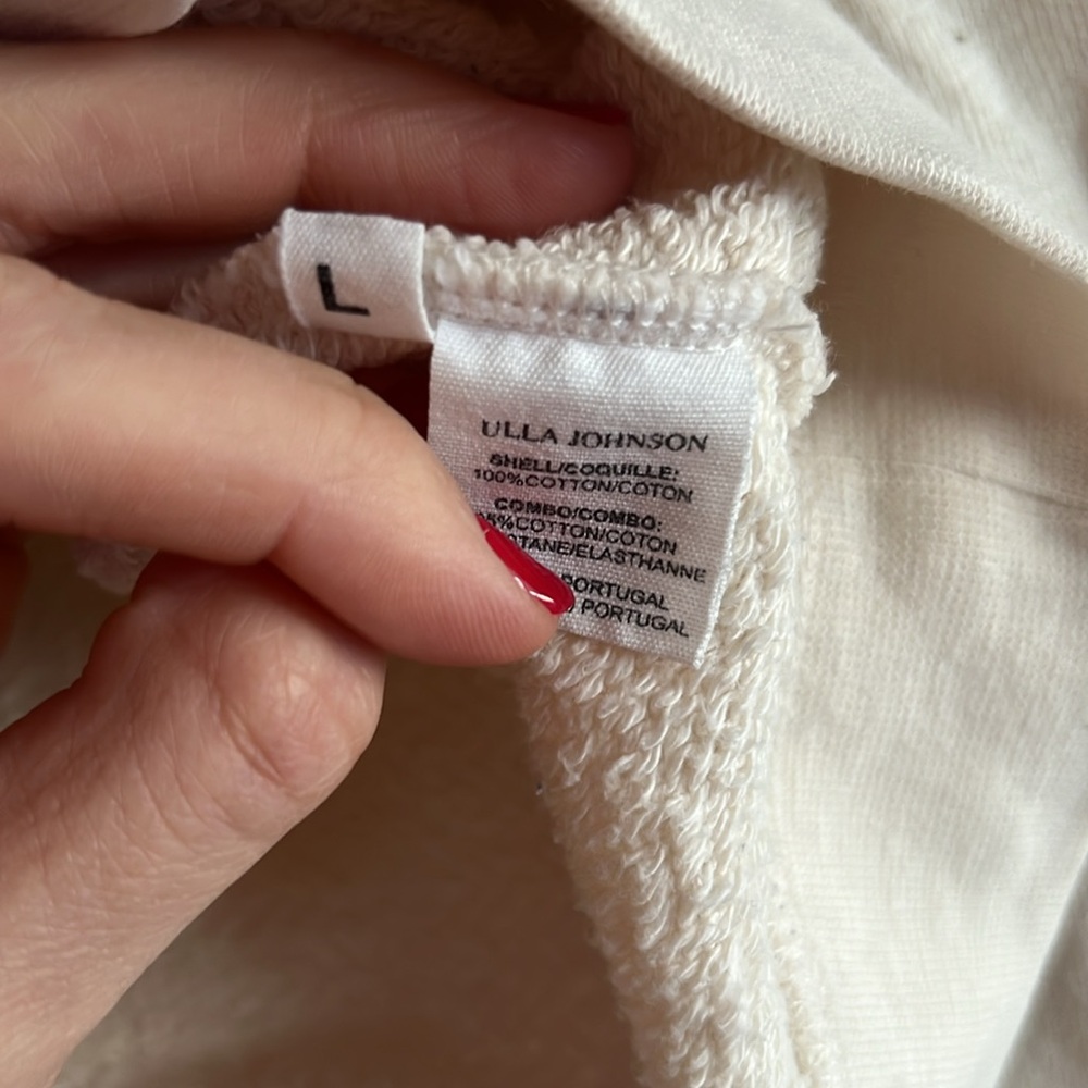 Ulla Johnson Cream Puff Slv Sweatshirt, L - Picture 4 of 6